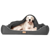 Produktbild von tierlando Rudolph Orthopädisches Hundebett mit Schonbezug und Hundedecke Grau Größe L