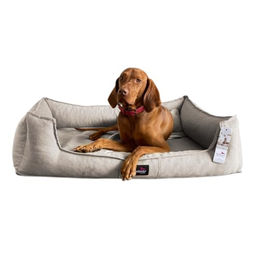 tierlando Scarlett Orthopädisches Hundebett mit Memory Foam und Matratzenschoner Beige 90x75 cm – Bild 1 von 4