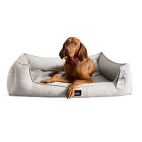 Produktbild von tierlando Scarlett orthopädisches Hundebett mit Memory Foam und Matratzenschoner Beige 90x75 cm