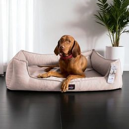 tierlando Scarlett Orthopädisches Hundebett mit Memory Foam und Matratzenschoner Rosa 110x90 cm – Bild 1 von 4