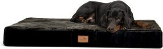 Tierlando STUART ORTHO PLUS Orthopädische Hundematte aus Plüsch und Velours Schwarz 1,2 m x 90 cm x 13 cm – Bild 1 von 3