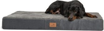 Tierlando STUART ORTHO PLUS Orthopädische Hundematte aus Plüsch und Velours Schwarz/Graphit 1,5 m x 1 m x 13 cm – Bild 1 von 3