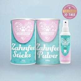 Produktbild von tierlando Zahnfee Bundle XL Zahnpflege-Snack mit Insekten kaltgepresst - 150 ml