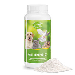 tierlieb Multi-Mineral+D3 Nahrungsergänzung für Hunde, Katzen, Vögel und Reptilien 200 g – Bild 1 von 1