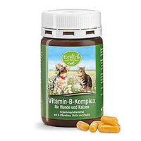 Produktbild von tierlieb Vitamin-B-Komplex Nahrungsergänzungsmittel für Hunde und Katzen 120 Kapseln