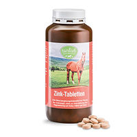Produktbild von tierlieb Zink-Tabletten für Pferde zur Unterstützung von Haut, Fell und Hufen 500 Stück