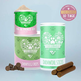 Produktbild von tierliebhaber-animagus Analdrüsen Bundle XL für Magen-Darm und Verdauung mit Probiotika für alle Altersstufen und Größen - 350 g