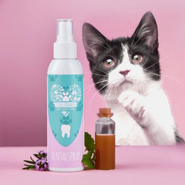 Produktbild von Tierliebhaber Dentalspray für Katzen mit Probiotika zur Zahnpflege ohne tierisches Protein - 150 ml