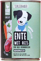 Tierliebhaber Nassfutter Ente mit Reis Monoprotein Sensitive 400g – Bild 1 von 4
