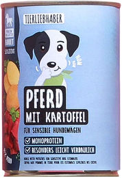 Tierliebhaber Pferd Nassfutter mit Kartoffeln Monoprotein Sensitive 400g – Bild 1 von 4