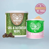 Produktbild von Tierliebhaber Sodbrennen Bundle mit Gras und Kotfresser Drops für die tägliche Magen-Darm-Pflege und Probiotika-Kur