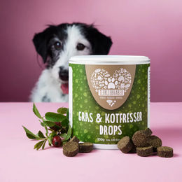 Tierliebhaber Sodbrennen Bundle mit Gras und Kotfresser Drops zur Magen-Darm-Pflege und Probiotika-Kur für Tiere – Bild 1 von 4