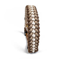 Produktbild von Tierluxe Foxy Hundehalsband handgemacht aus Paracord und Biothane Braun XS 20-25 cm