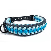 Produktbild von Tierluxe Foxy Hundehalsband Mini Blau aus Biothane und Paracord wasserfest XS