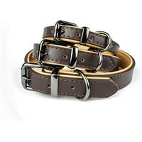 Produktbild von Tierluxe Hunde-Halsband Klassiker aus Leder Braun für erwachsene Hunde