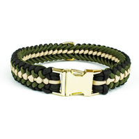Produktbild von Tierluxe Hunde-Halsband Leo Schwarz Paracord mit Steckschnallenschnellverschluss