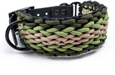 Tierluxe Hunde-Halsband Paracord Handgemacht Natur – Bild 1 von 5