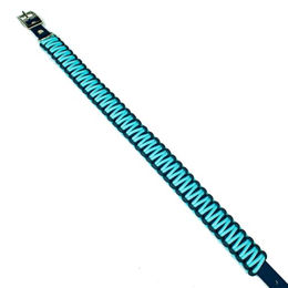 Produktbild von Tierluxe Hundehalsband Lori Mini aus Biothane und Paracord wasserfest Blau XS 20-25 cm