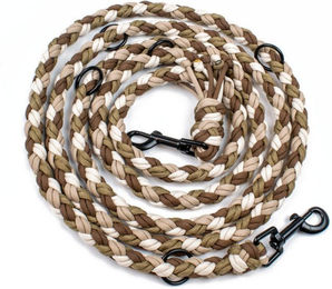 Tierluxe Hundeleine aus Paracord in Natur Braun Bunt handgemacht – Bild 1 von 4