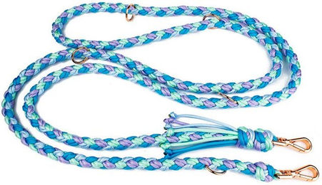Tierluxe Hundeleine Foxy aus Paracord handgemacht blau bunt – Bild 1 von 1