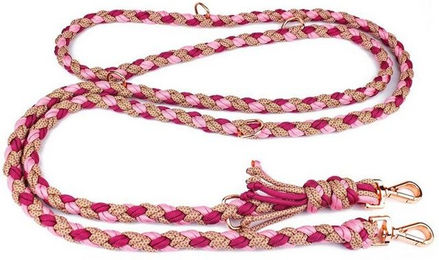 Tierluxe Hundeleine Foxy aus Paracord in Pink und Rosa handgemacht – Bild 1 von 3