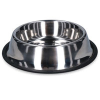 Produktbild von Tierzeit 24 Anti-Rutsch Futternapf aus Edelstahl für Hunde 450ml Ø19cm Silber