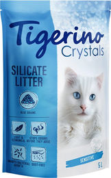 Produktbild von Tigerino Crystals Katzenstreu Blau Sensitive unparfümiert 5 l - 3 x 5 l