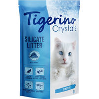 Produktbild von Tigerino Crystals Katzenstreu Blau Sensitive unparfümiert 5 l - 3 x 5 l