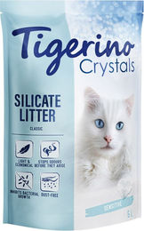 Produktbild von Tigerino Crystals Katzenstreu Classic Sensitive Silikatstreu unparfümiert 6 x 5 l - 6 x 5 l