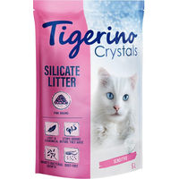 Produktbild von Tigerino Crystals Katzenstreu Pink Sensitive 5 l unparfümiertes Silikatstreu - 3 x 5 l