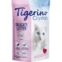 Produktbild von Tigerino Crystals Silikat Katzenstreu Babypuderduft klumpend 5 l - 5 l