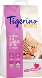Produktbild von Tigerino Nuggies Katzenstreu Klumpstreu Babypuderduft 14 l - 14 l