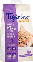 Produktbild von Tigerino Nuggies Katzenstreu Klumpstreu Babypuderduft 14 l - 14 l