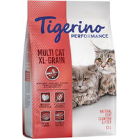 Produktbild von Tigerino Performance Multi Cat XL-Grain Katzenstreu Klumpstreu Babypuderduft 2 x 12 l - 2 x 12 l