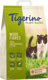 Produktbild von Tigerino Plant-Based Holzfaser Katzenstreu unparfümiert 25 l (10,3 kg) - 25 l