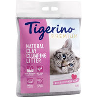 Produktbild von Tigerino Premium Katzenklumpstreu Babypuderduft 12 kg - 12 kg