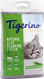 Produktbild von Tigerino Premium Katzenklumpstreu mit Duft nach frischem Gras 12 kg - 12 kg