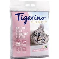 Produktbild von Tigerino Premium Katzenklumpstreu mit Weiße-Rosen-Duft 12 kg - 12 kg