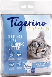 Produktbild von Tigerino x Febreze Premium Katzenklumpstreu Baumwollblütenduft 2 x 12 kg - 2 x 12 kg