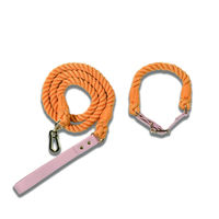 Produktbild von Tinklylife Comfy Halsband und Führleine Set aus Polyester Gelborange Größe L