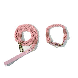 Produktbild von Tinklylife Comfy Halsband und Führleine Set Rosa Polyester Größe L