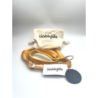Produktbild von Tinklylife Hundeleine aus Gurtband mit Schlaufe Gelb 215cm