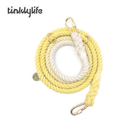 Produktbild von Tinklylife Rainbow 6 in 1 Hundeschleppleine aus Baumwolle Gelb Bunt