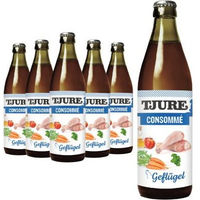 Produktbild von Tjure Geflügel Kraftbrühe für Hunde und Katzen 6 x 320ml ungefiltert ohne Zusatzstoffe - 320 ml
