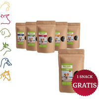 Produktbild von Tjure Hund Belohnungssnack All in One Box mit Ente Hirsch Rind Lamm Pferd getreidefrei 6 x 150 g