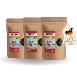 Tjure Hundesnack Box Premium Trockenfleisch mit Hirsch, Lamm und Pferd 3 x 150g mit hohem Fleischanteil – Bild 1 von 6