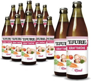 TJURE Kraftbrühe Rind für Hunde und Katzen 12 x 320ml ungefiltert ohne Zusatzstoffe - 12 x 320 ml – Bild 1 von 5