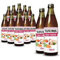 Produktbild von TJURE Kraftbrühe Rind für Hunde und Katzen 12 x 320ml ungefiltert ohne Zusatzstoffe - 12 x 320 ml