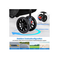 Produktbild von TLGREEN 3 in 1 Hundebuggy Schwarz als klappbare Transportbox und Haustiernest für Hunde bis 30 kg