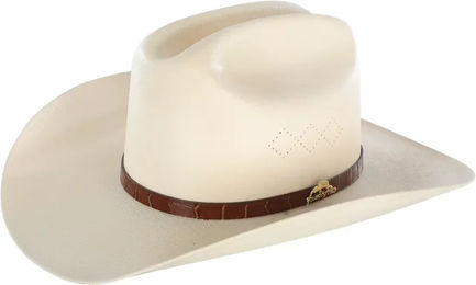 Produktbild von Tombstone Luxury Plume Hut Unisex Beige Weiß 55 cm